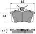 Тормозные колодки зад. Caddy III/IV/Passat/Audi A4/A6 (Lucas) NP2037