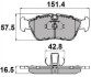 Гальмівні колодки перед. BMW 3 (E36/E46) 90-09 (ATE) NP2050