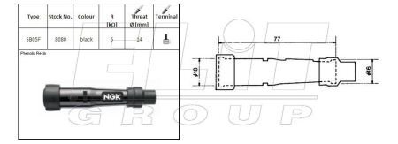 Насвiчник NGK SB05F (фото 1)