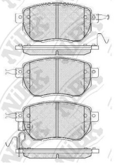 Колодки тормозные передние Nissan Murano, Infiniti FX NiBK PN2901 (фото 1)