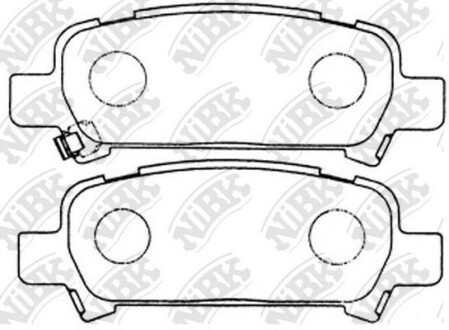 Колодки задние Subaru NiBK PN7415 (фото 1)