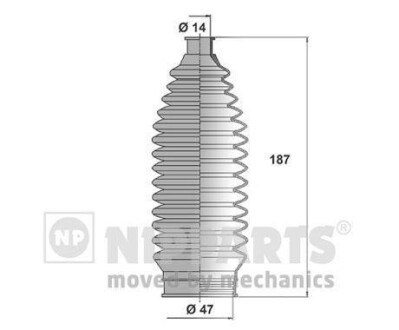 Пильовик рульового керування NIPPARTS J2843011 (фото 1)