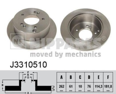 ДИСК ТОРМ ЗАДН NIPPARTS J3310510