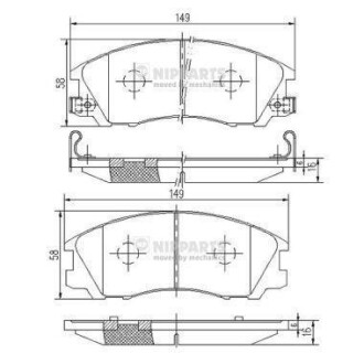 Гальмівні колодки дискові NIPPARTS J3600534