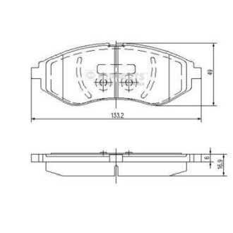 Гальмівні колодки дискові NIPPARTS J3600911