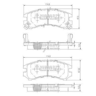 Гальмівні колодки дискові NIPPARTS J3601035