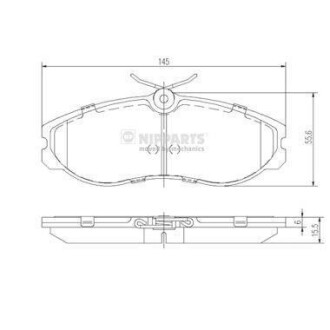 Гальмівні колодки дискові NIPPARTS J3601056