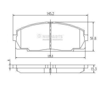 Гальмівні колодки NIPPARTS J3602076