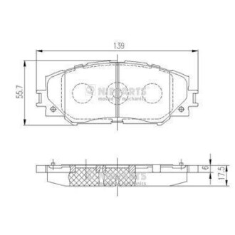 Гальмівні колодки дискові NIPPARTS J3602120