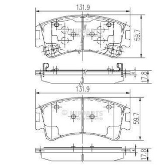 Гальмівні колодки дискові NIPPARTS J3603056