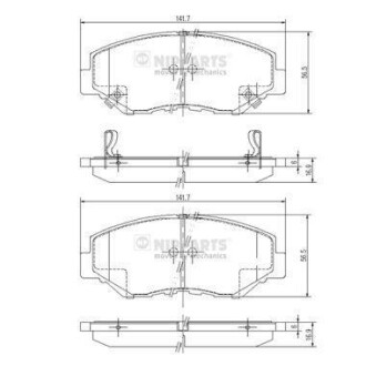 Гальмівні колодки дискові NIPPARTS J3604061