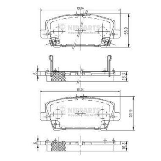 Гальмівні колодки дискові NIPPARTS J3604065