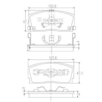 Гальмівні колодки NIPPARTS J3606006