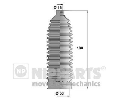Пильовик рульового керування NIPPARTS N2841033 (фото 1)