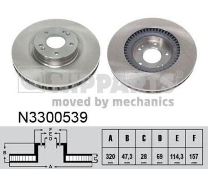 Гальмівний диск NIPPARTS N3300539