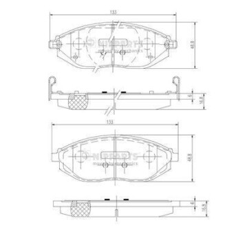 Гальмівні колодки NIPPARTS N3600916