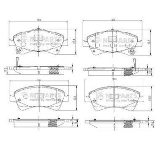 Гальмівні колодки дискові NIPPARTS N3602133