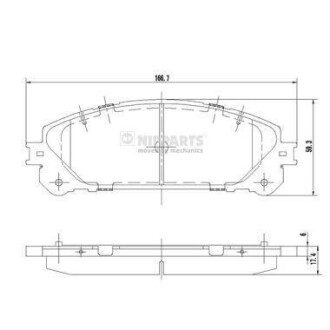 Гальмівні колодки дискові NIPPARTS N3602139