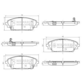 Гальмівні колодки дискові NIPPARTS N3603076