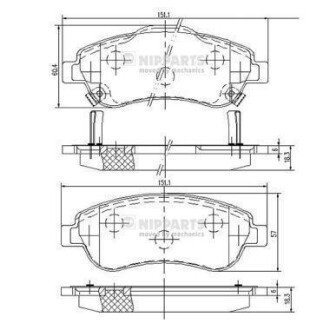 Гальмівні колодки дискові NIPPARTS N3604066