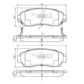 Колодки передние Honda CR-V, Acura RDX NIPPARTS N3604073