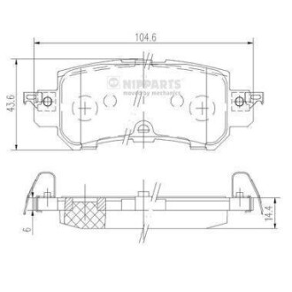 Гальмівні колодки дискові NIPPARTS N3613026