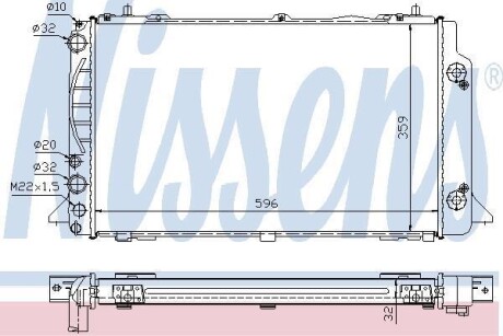 Радіатор охолоджування NISSENS 60448A