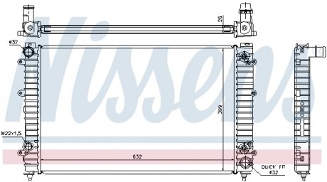 Радіатор охолоджування NISSENS 60493A