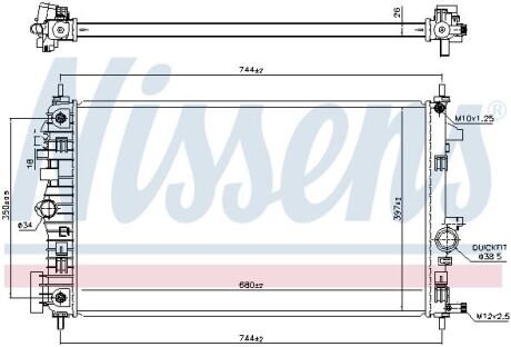 Радіатор охолодження двигуна First Fit NISSENS 606049 (фото 1)