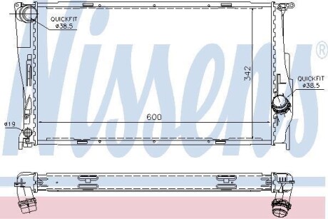 Радіатор охолоджування NISSENS 60785A