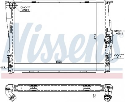 Радіатор охолоджування NISSENS 60786A