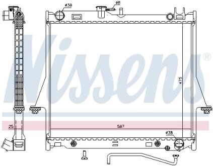 Радіатор охолоджування NISSENS 60854 (фото 1)