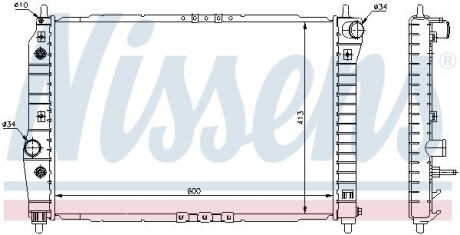 Радіатор охолодження CHEVROLET NISSENS 61637