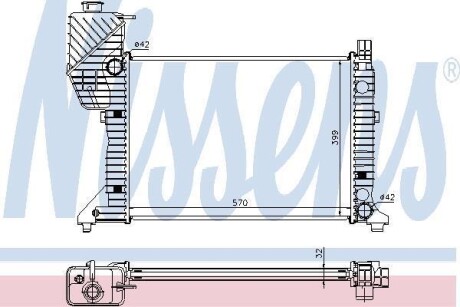 Радіатор охолоджування NISSENS 62687A
