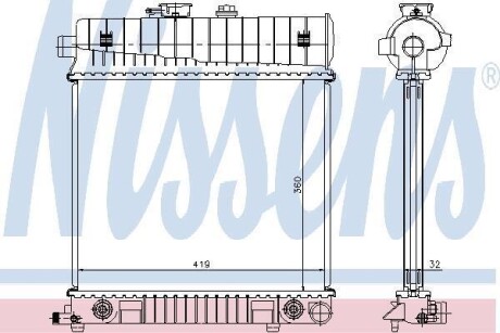 Радіатор охолоджування NISSENS 62708A