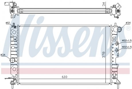 Радіатор охолодження OPEL NISSENS 630121