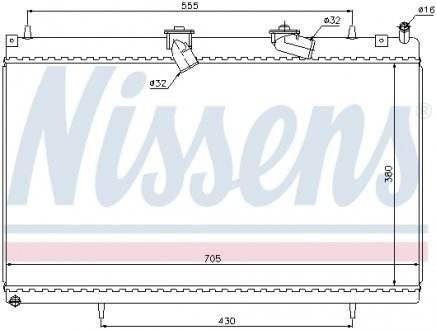 Радіатор охолоджування NISSENS 63619