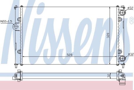 Фото 1 - радіатор охолоджування NISSENS 639961 Радіатор охолоджування NISSENS 639961 (фото 1)