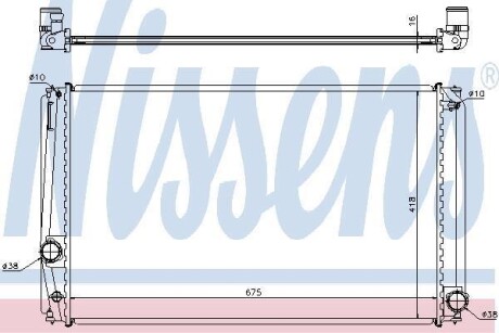 Радіатор охолоджування NISSENS 64678A