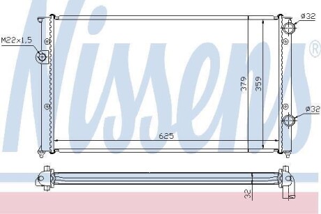 Радиатор охлаждения VW NISSENS 65243