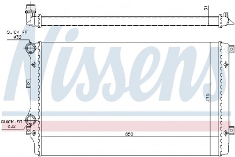 Радіатор охолоджування NISSENS 65280A