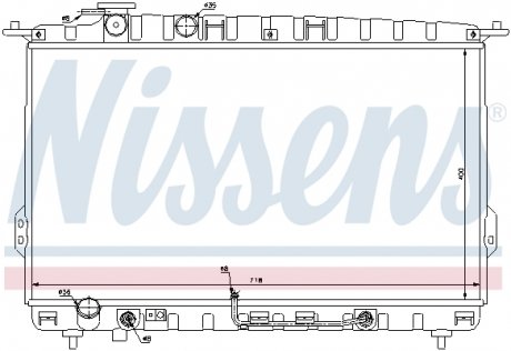 Радиатор охлаждения HYUNDAI SONATA IV (EF) (98-) 2.0-2.7 NISSENS 67027