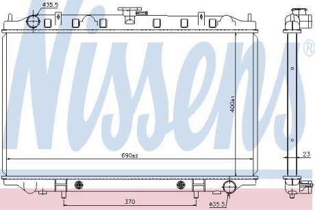 Радіатор охолодження NISSAN NISSENS 67352