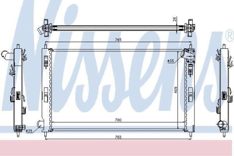 Радиатор системы охлаждения NISSENS 67359