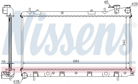 Радіатор охолоджування NISSENS 67704A