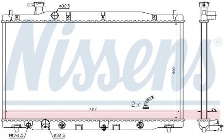 Радіатор охолодження HONDA CR-V (RE) (06-) NISSENS 681372