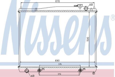 Радiатор NISSENS 68715 (фото 1)