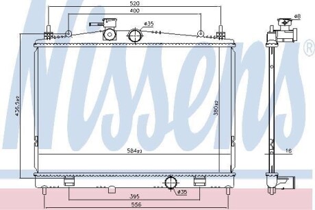 Радіатор охолоджування NISSENS 68735