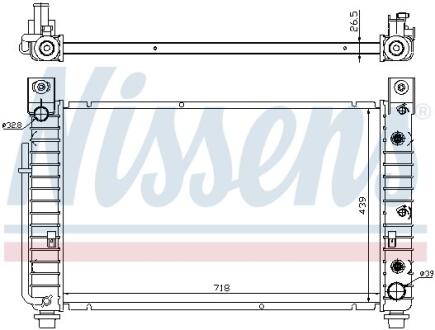 CHEVROLET Радіатор системи охолодження двигуна TAHOE 4.8, 5.3 99- NISSENS 69092 (фото 1)