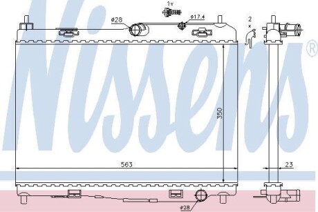 Радиатор охлождения FORD NISSENS 69235